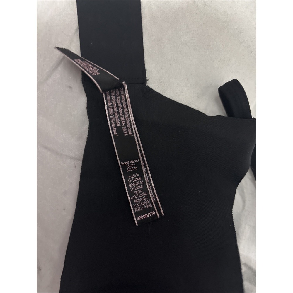 Victoria's Secret Bra 32DDD Lined‎ Demi Under-wire  Black Womens - Picture 4 of 5